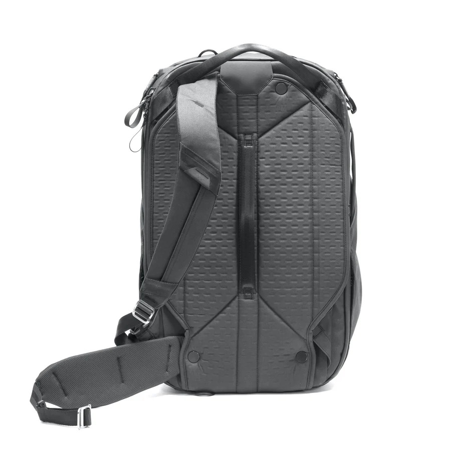 Back view of a Peak Design Travel Backpack