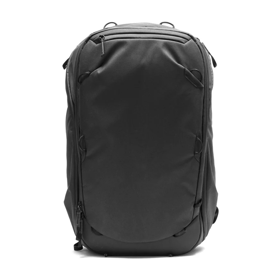 Front view of a Peak Design Travel Backpack